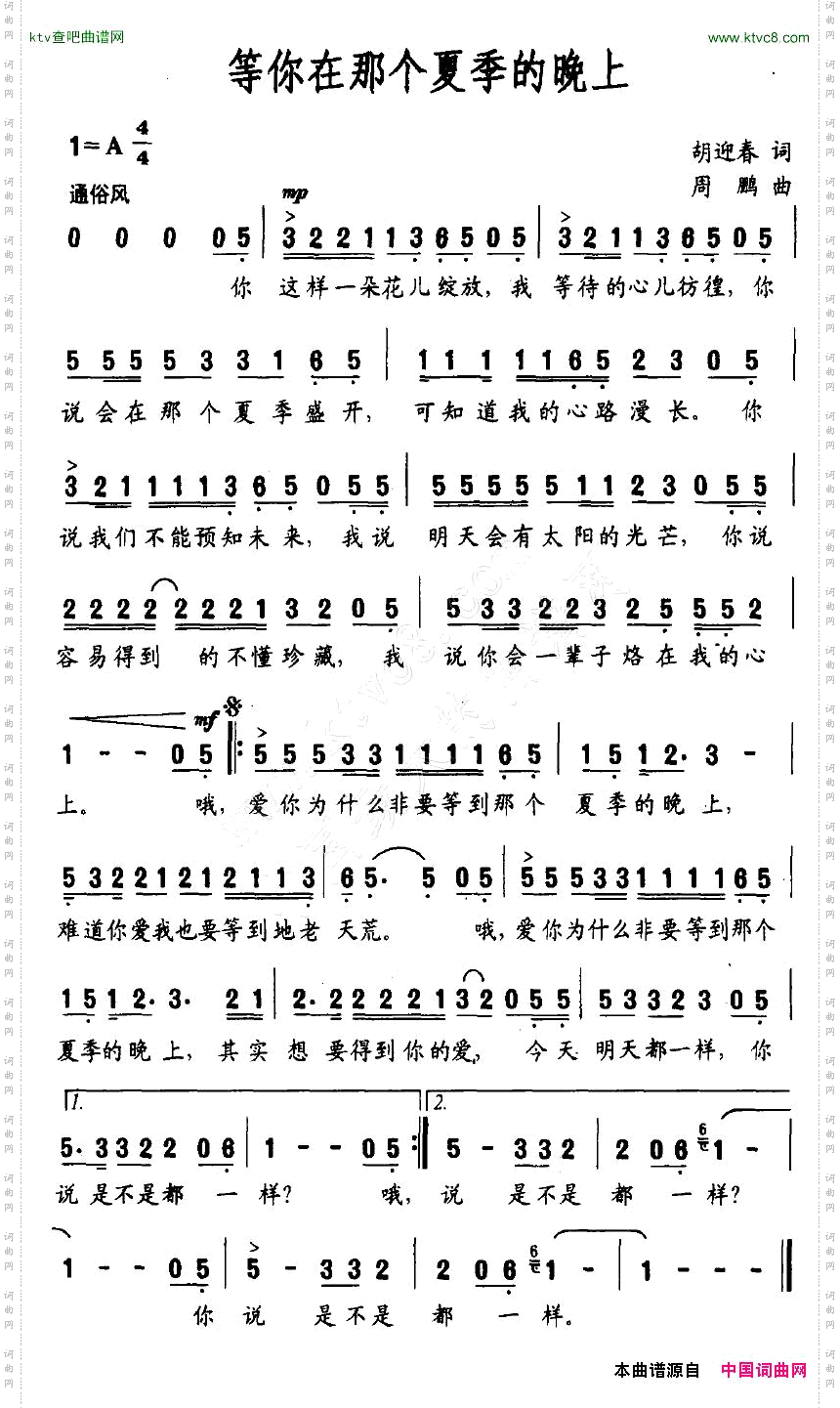 等你在那个夏季的晚上
