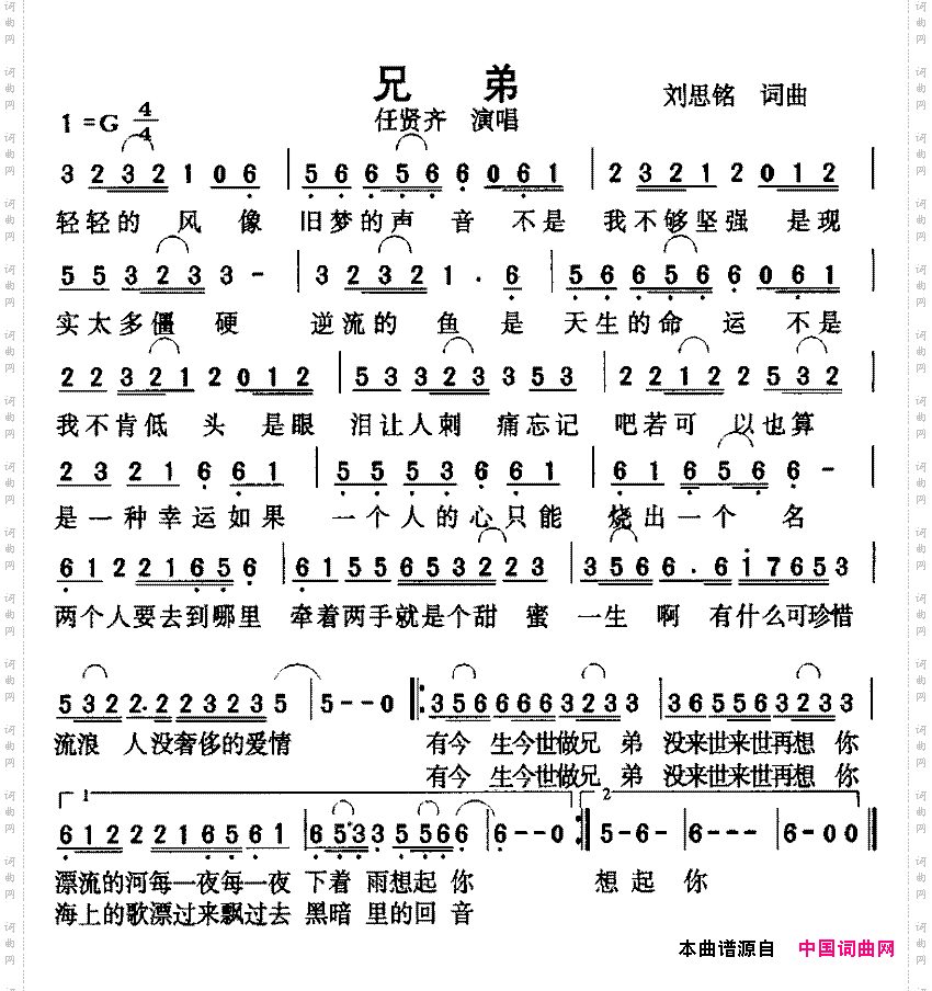 兄弟（任贤齐演唱版）