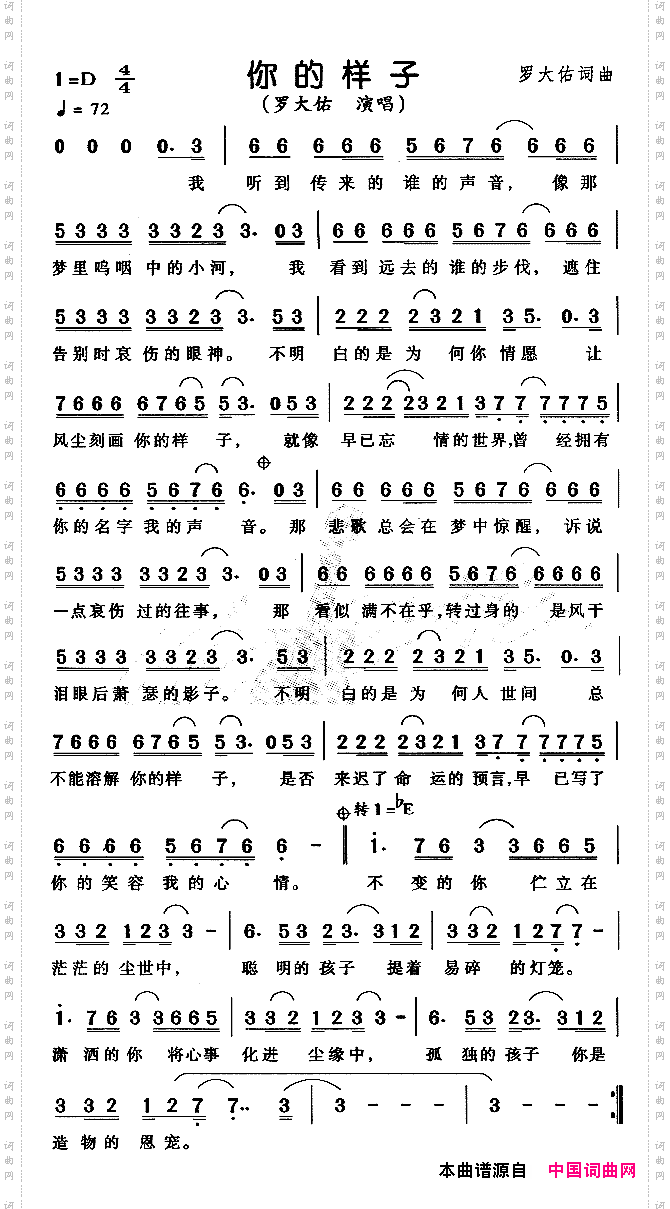 你的样子
