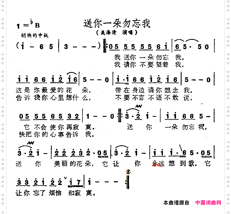 送你一朵勿忘我