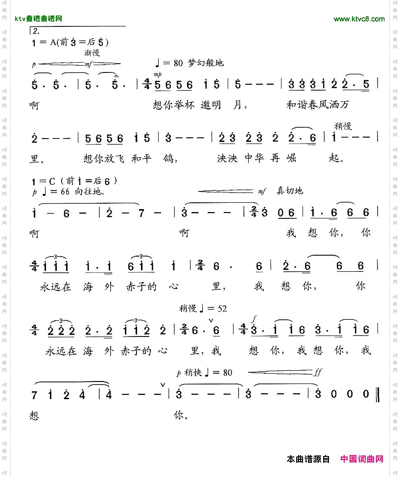 祖国，我想你