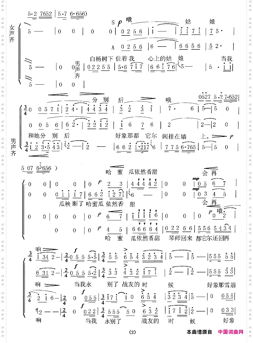怀念战友（电影《冰山上的来客》插曲）（何山改编版）