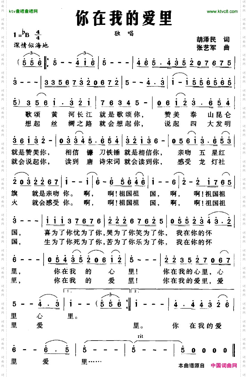 你在我的爱里