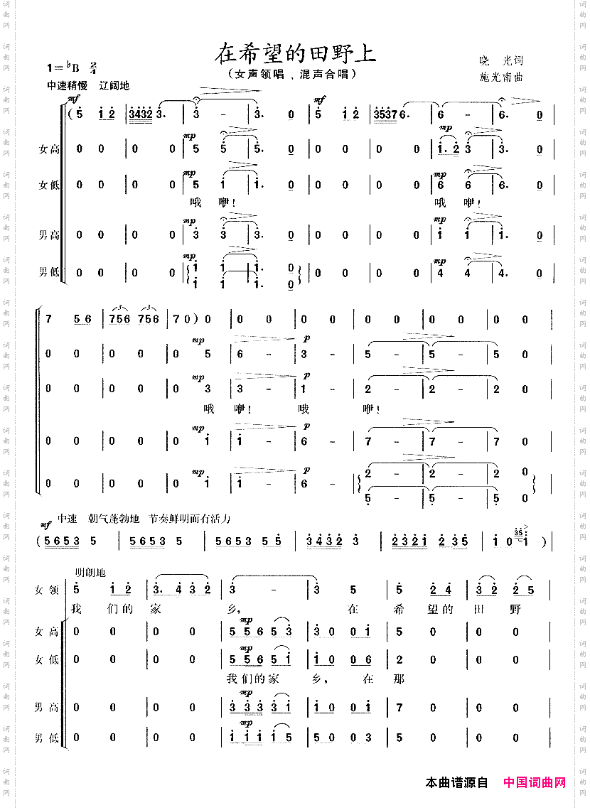 在希望的田野上