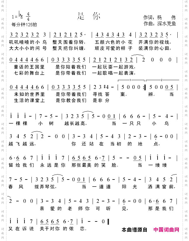 是你