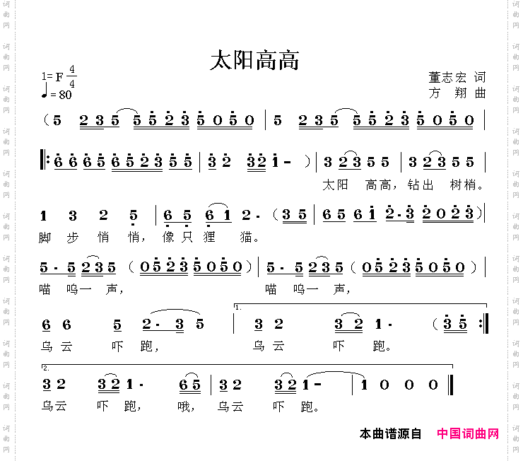 太阳高高