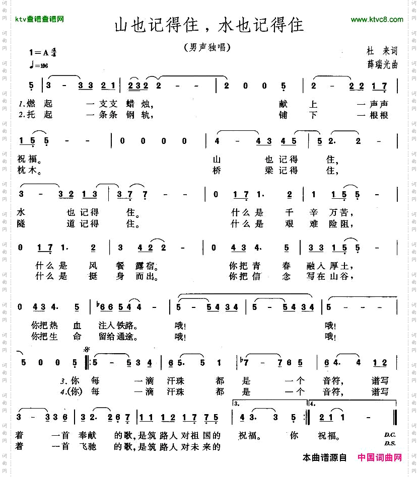 山也记得住，水也记得住
