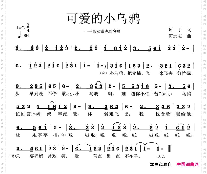 可爱的小乌鸦