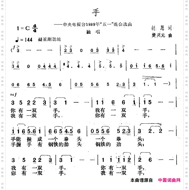 手中央电视台1989年“五一”晚会曲目
