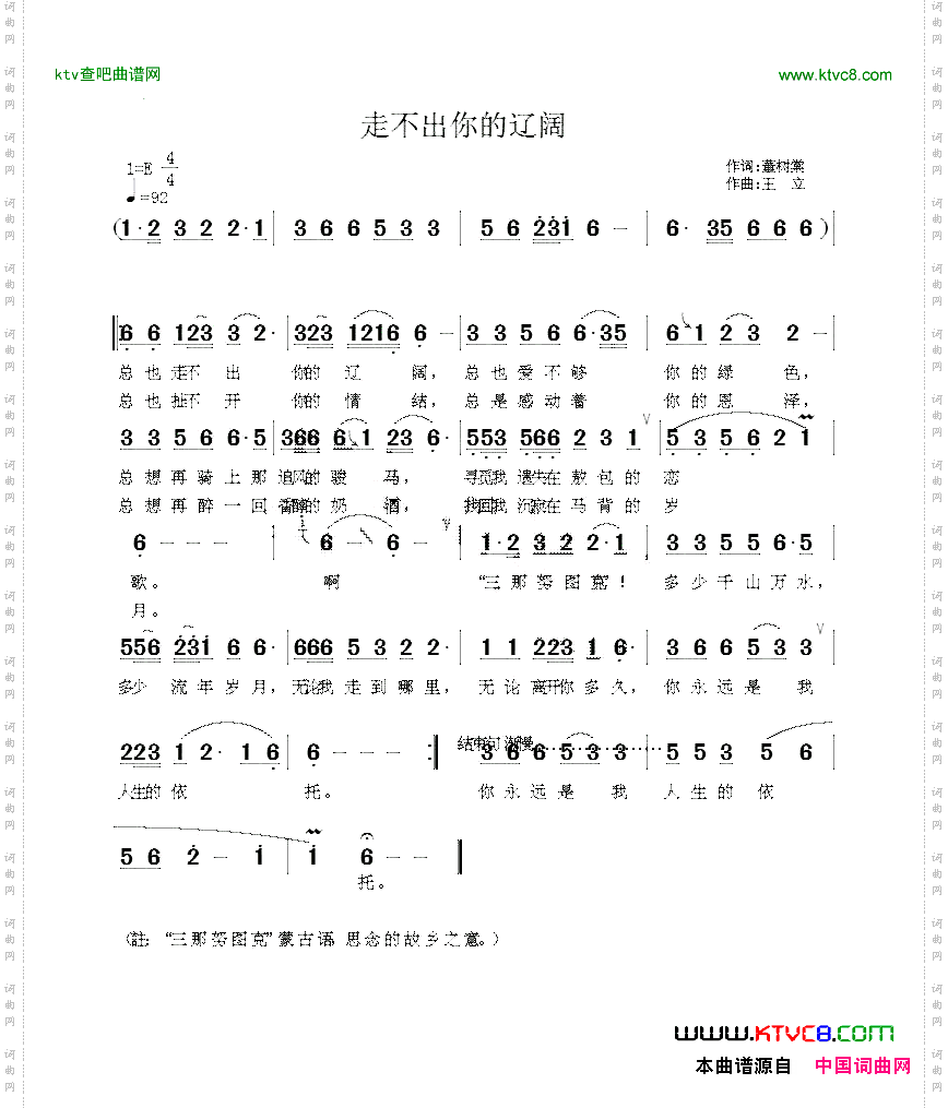 走不出你的辽阔