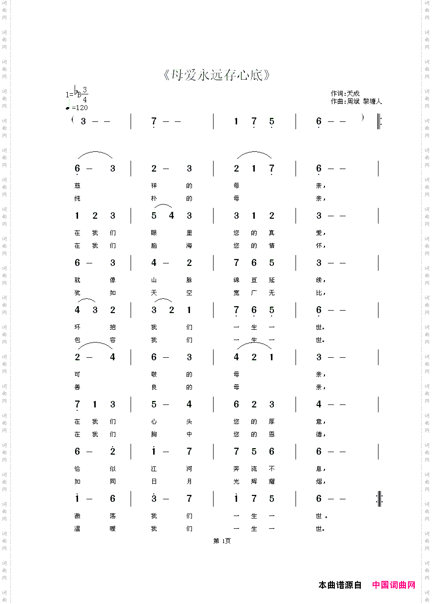 母爱永存心底
