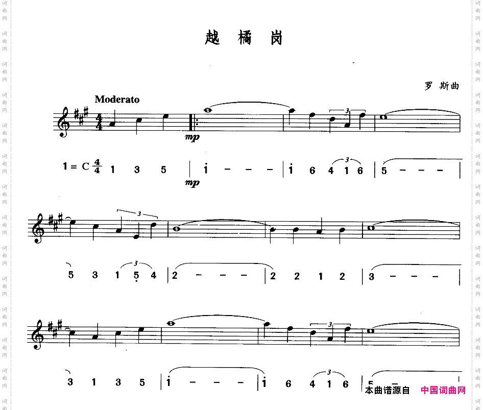 越橘岗简线合谱