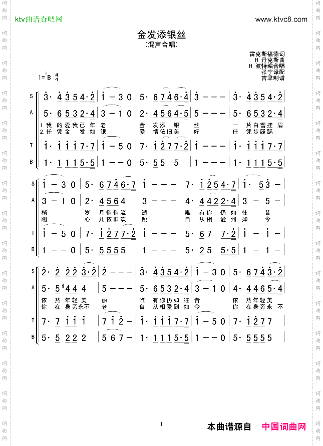 金发添银丝