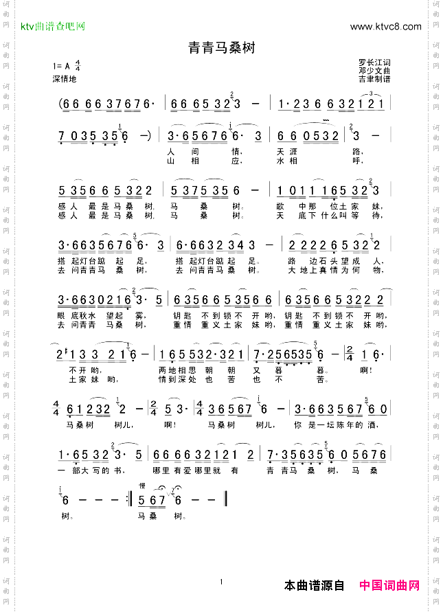 青青马桑树