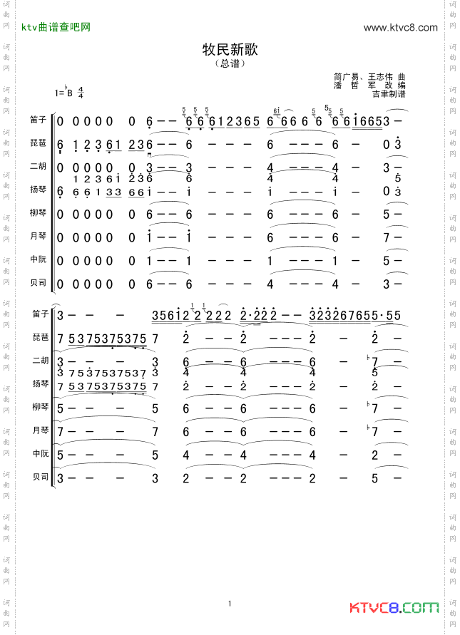 牧民新歌总谱