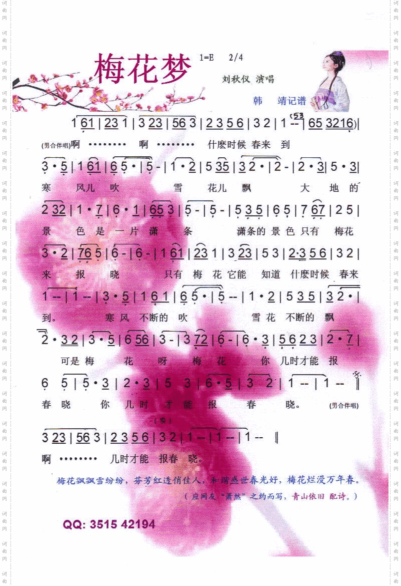 梅花梦【彩谱】