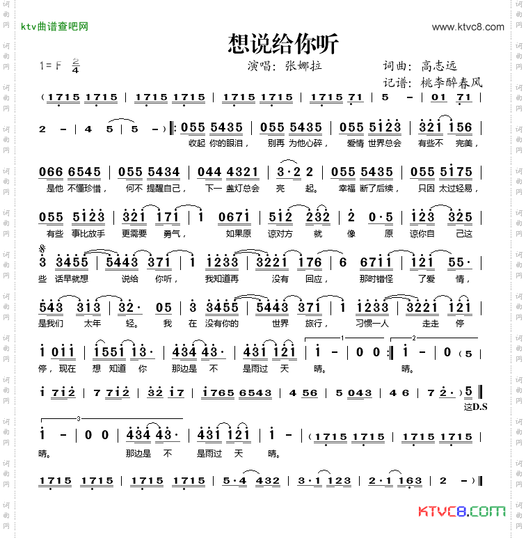 想说给你听
