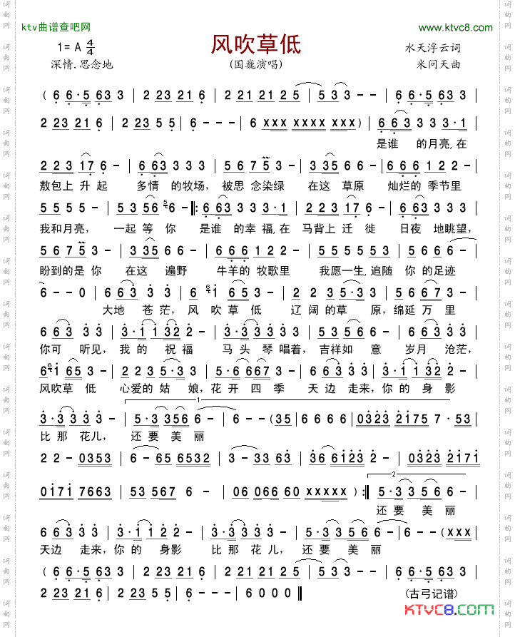 风吹草低