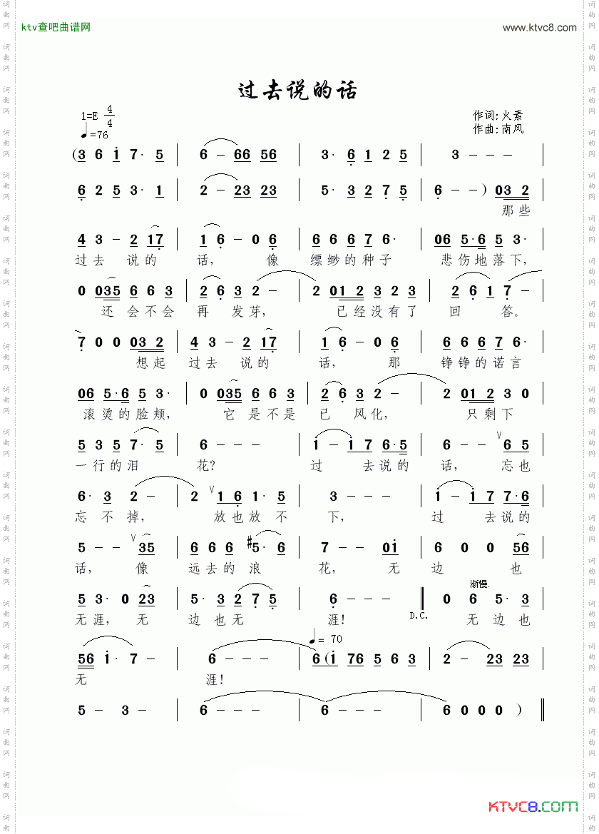 过去说的话