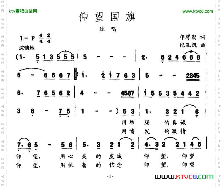 仰望国旗