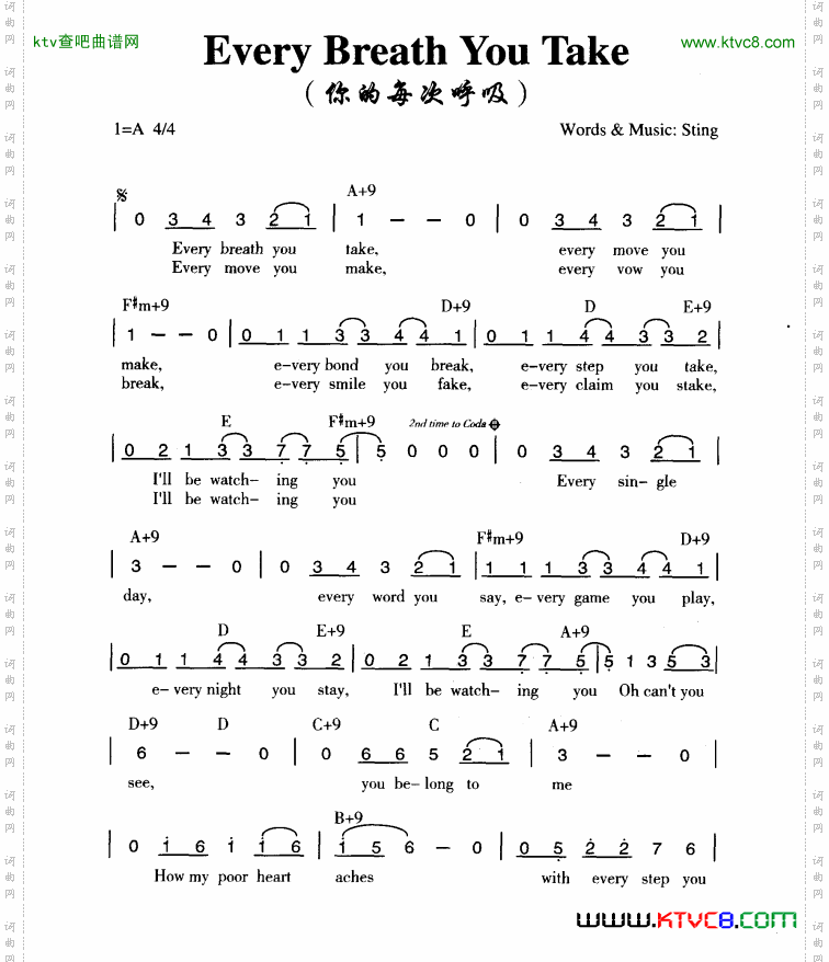 everybreathyoutake每次你的呼吸