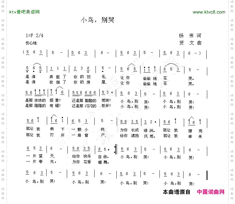 小鸟，别哭