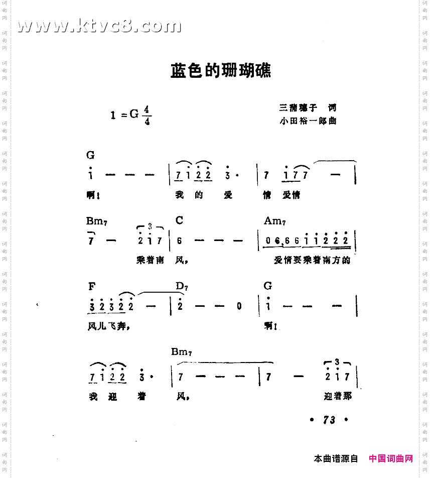 蓝色的珊瑚礁