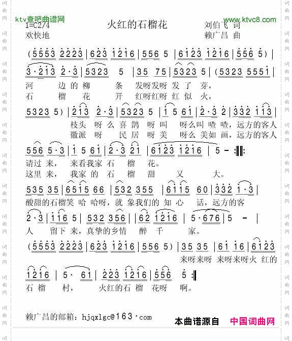 火红的石榴花