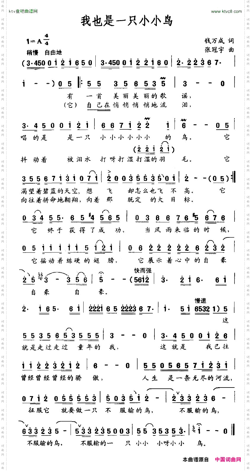 我也是一只小小鸟
