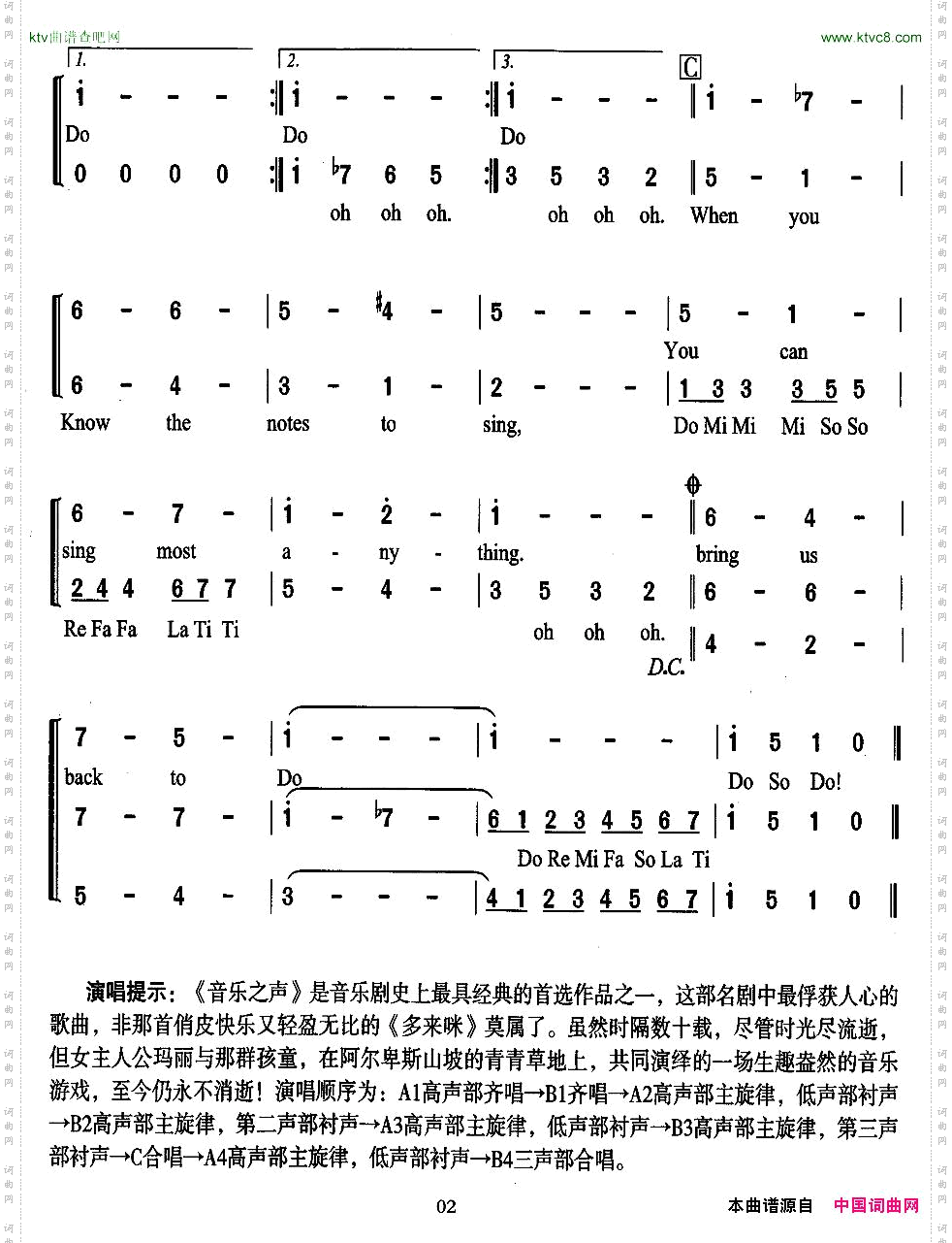 多来咪DoReMi二声部[美]
