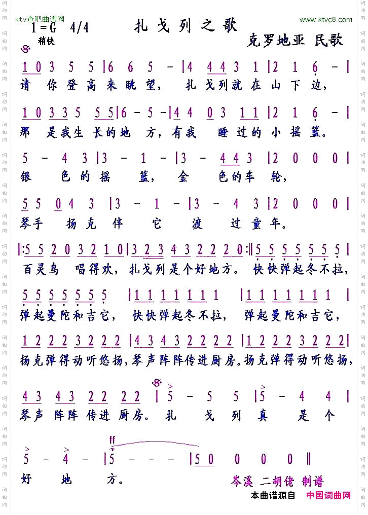 [克罗地亚]扎戈列之歌