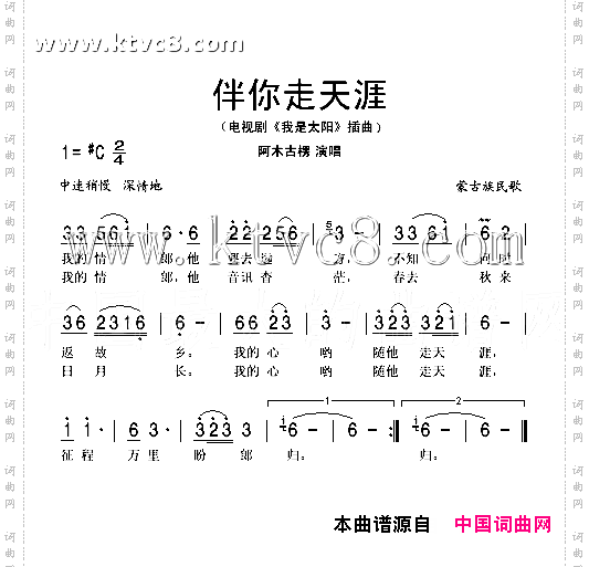 伴你走天涯_电视剧《我是太阳》插曲