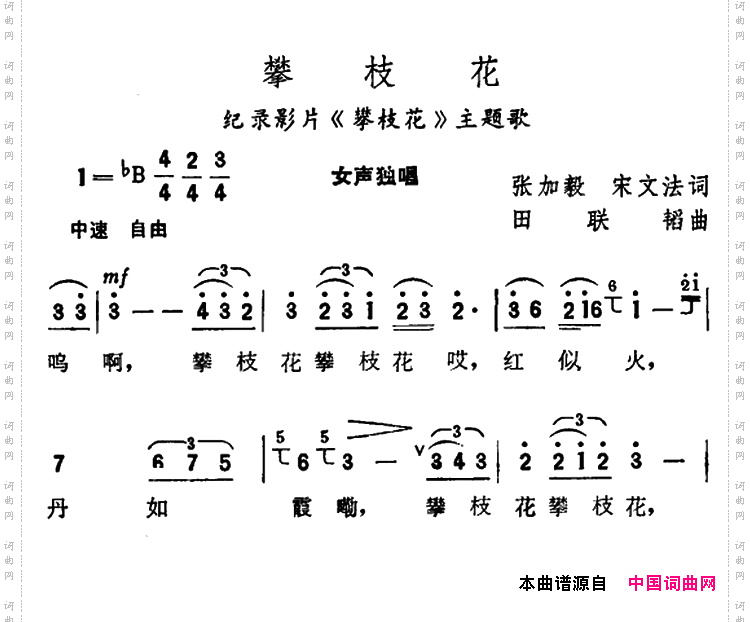 攀枝花纪录片《攀枝花》主题歌