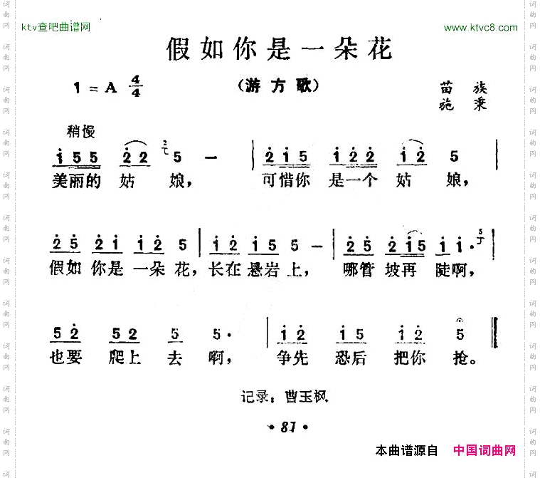 假如你是一朵花