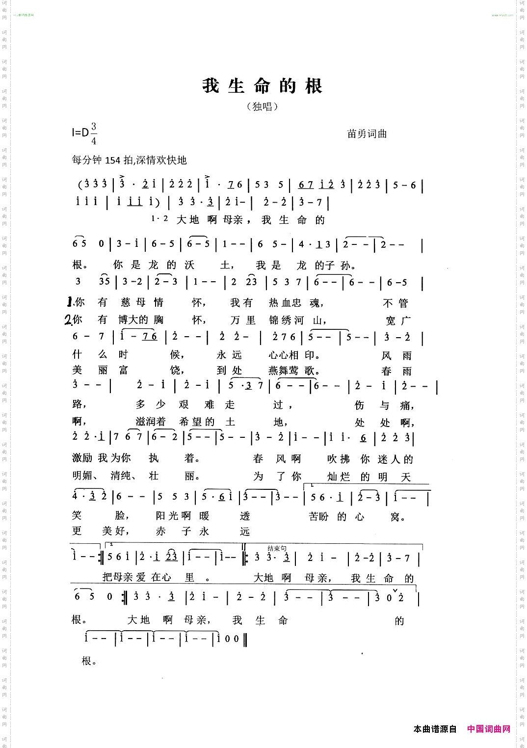 我生命的根