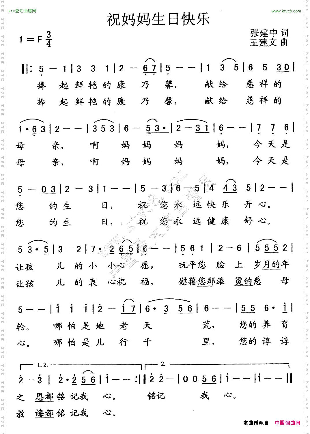 祝妈妈生日快乐
