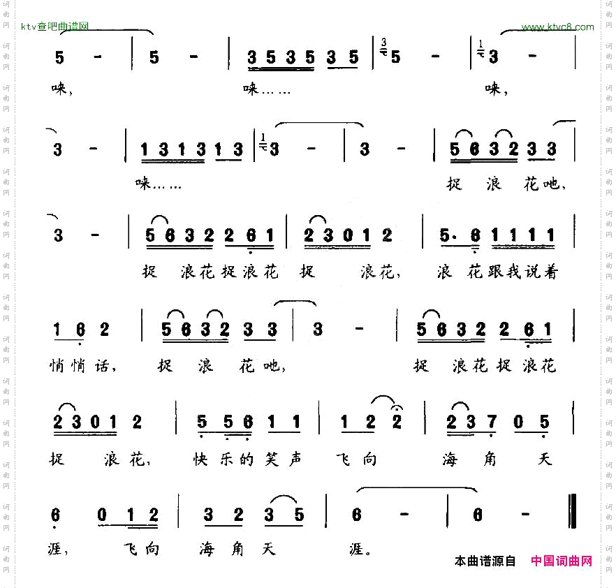 捉浪花