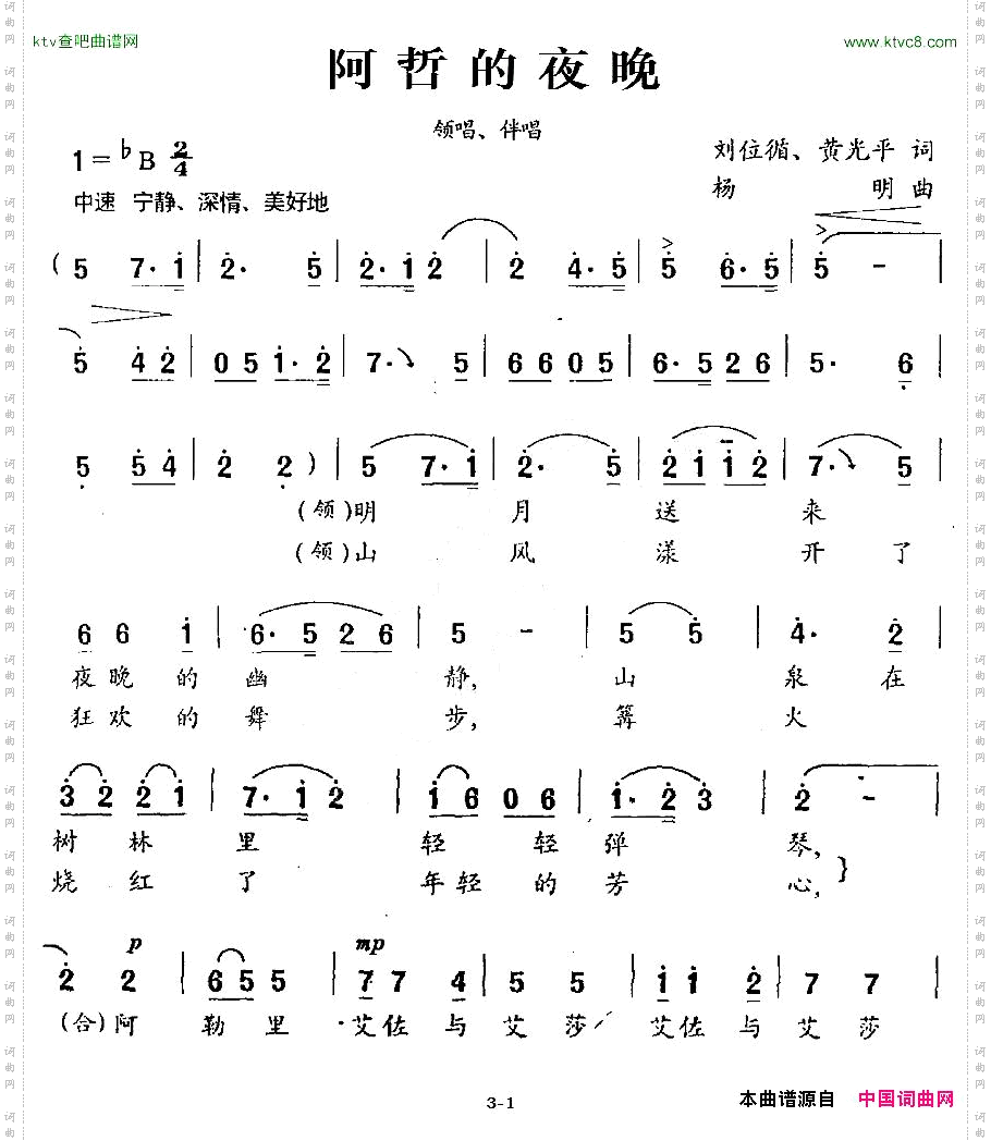 阿哲的夜晚领唱+伴唱
