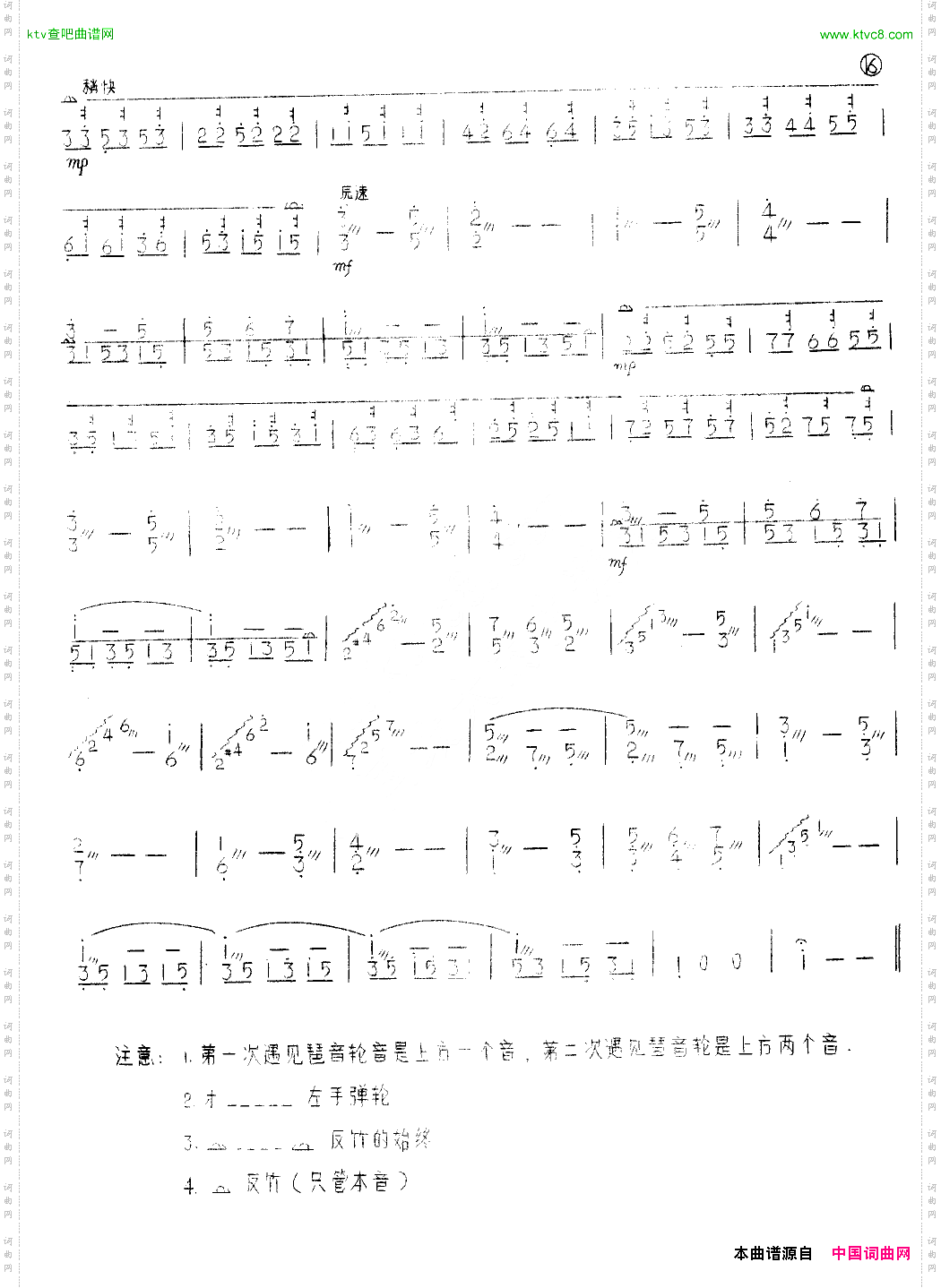 雪绒花[简谱版]独奏