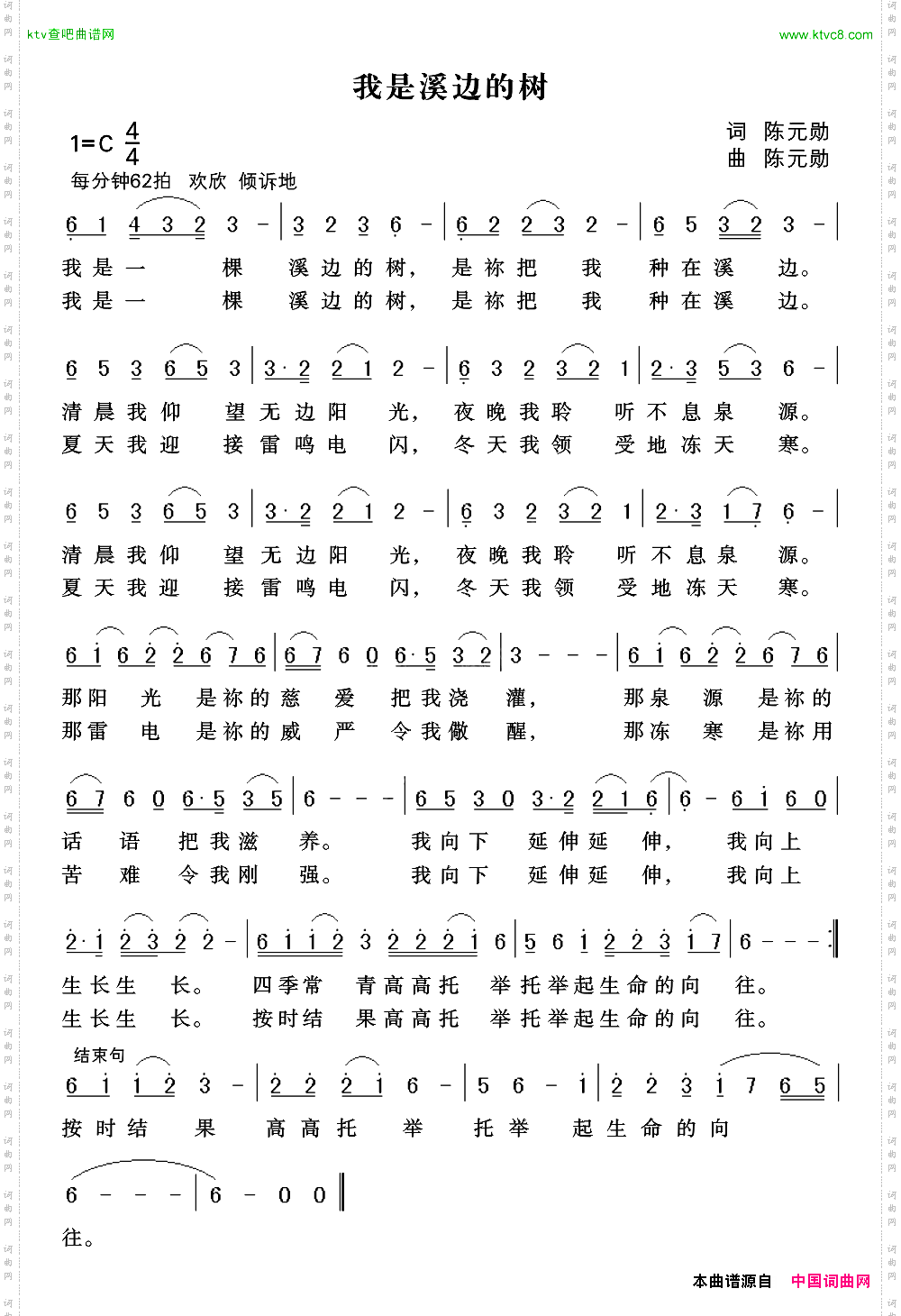 我是溪边的树