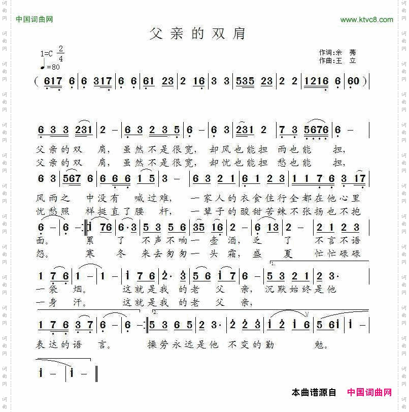 父亲的双肩