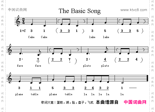 TheBasicSong_英文儿歌