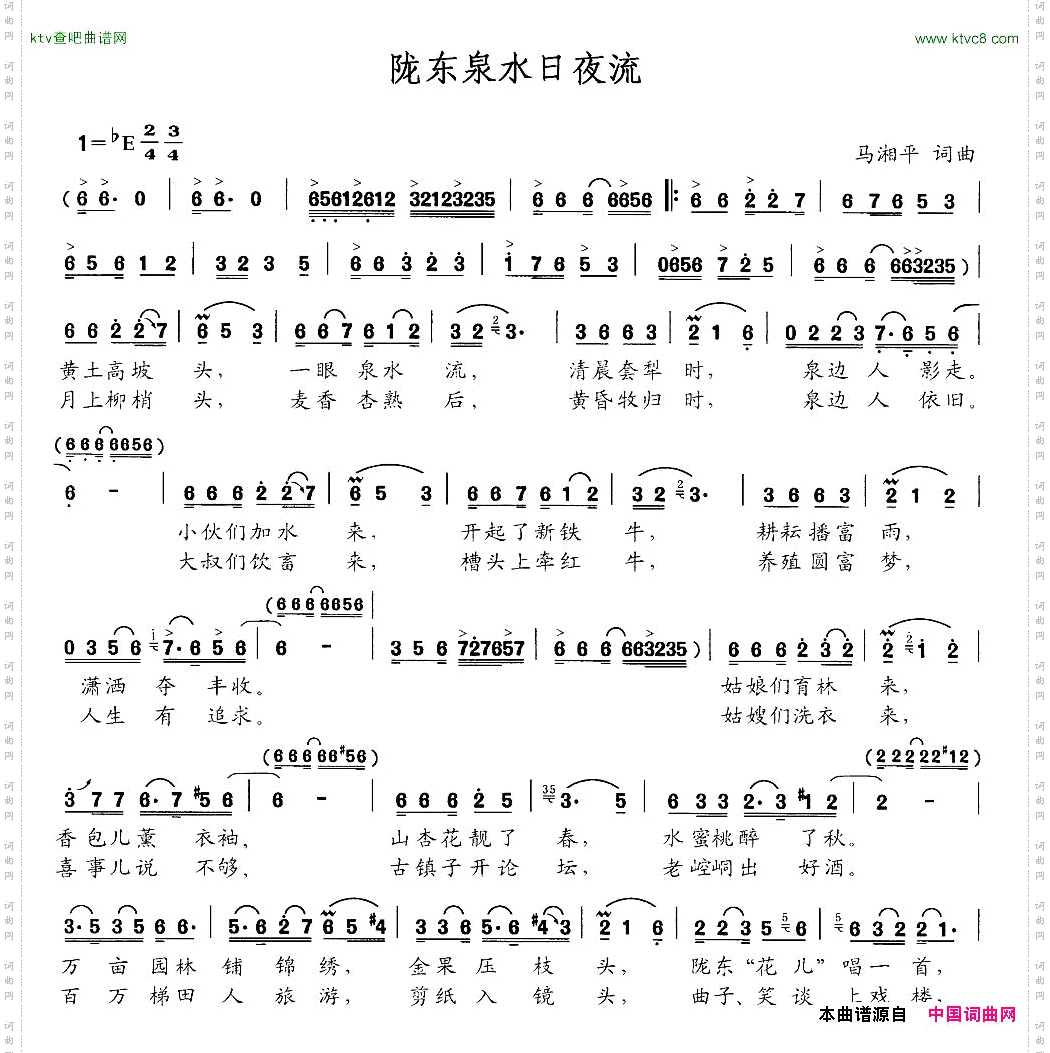 陇东泉水日夜流