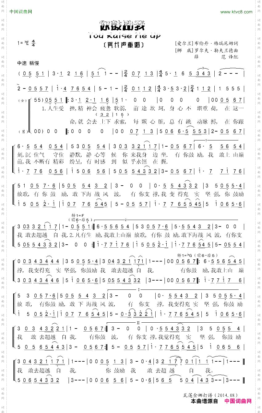 [英]你鼓励我男女声重唱版