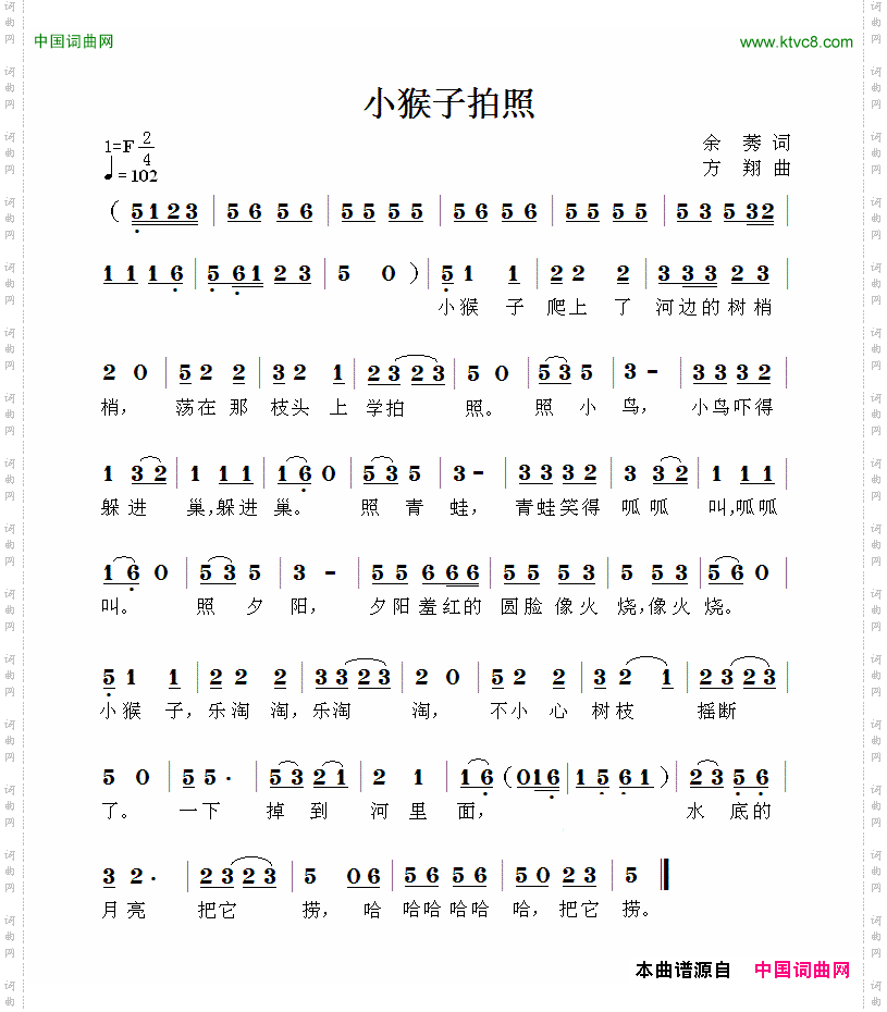 小猴子拍照