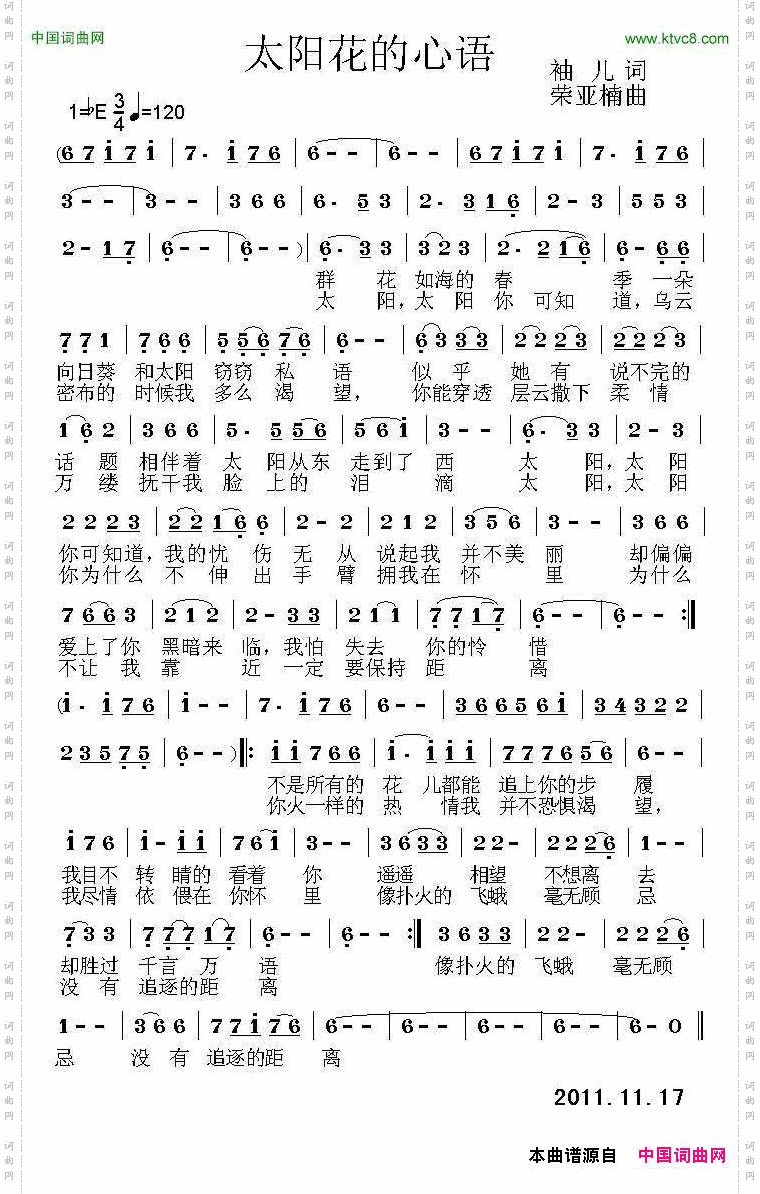 太阳花的心语