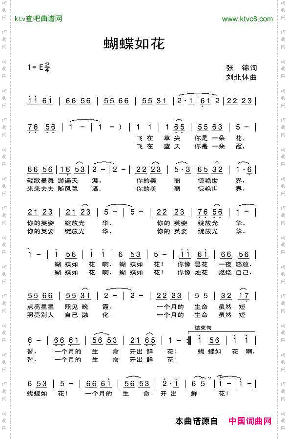 蝴蝶如花