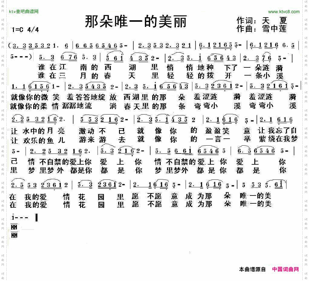 那朵唯一的美丽