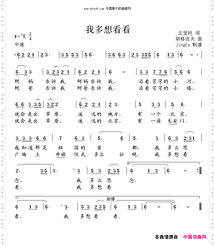我多想看看_首届中国少儿卡拉OK电视大赛歌曲