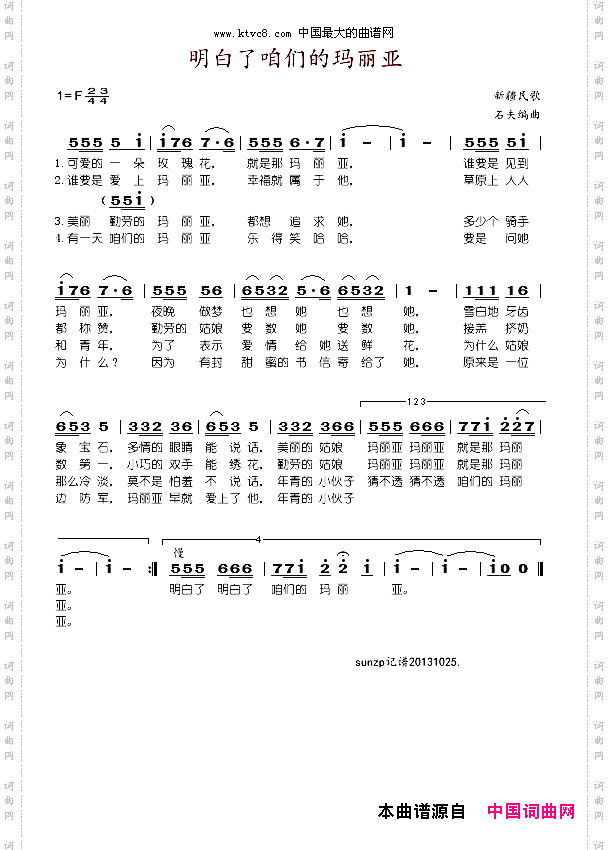 明白了咱们的玛丽亚